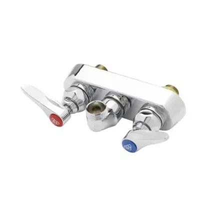 TandS Brass B1115LNM, Two-Handle Workboard Mixing Faucet, 4" Center, Chrome, 8.72 gpm