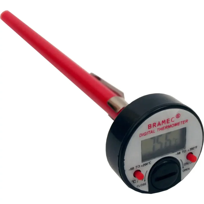 Digital Pocket Thermometer, 5" Stem, 1-1/4" Face, -58 to 302F - Image 1