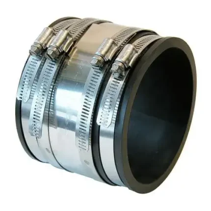 4" Flexible Banded Pipe Coupling, Connects Cast Iron, PVC.