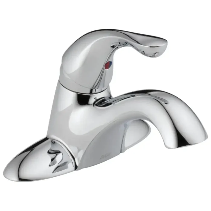 Delta 520-MPU-DST, Single-Handle Centerset Bathroom Faucet with Metal Pop-Up Drain, 4" Center, Chrome, 1.2 gpm, Classic Collection - Image 1