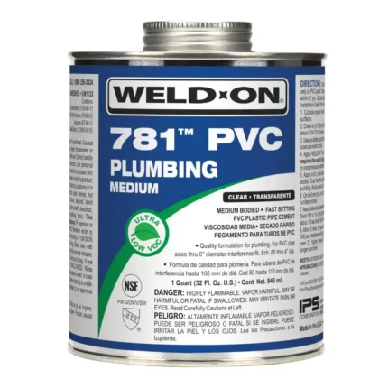 1 Quart PVC Pipe Cement with Applicator Cap