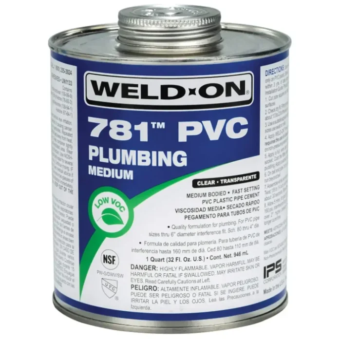 1 Quart PVC Pipe Cement with Applicator Cap - Image 2