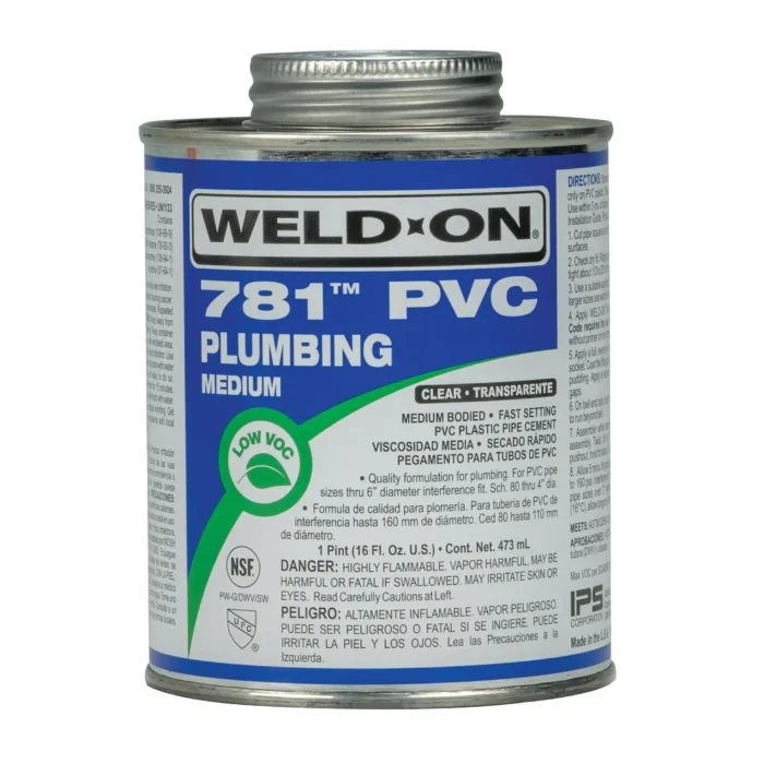 1 Pint PVC Pipe Cement with Applicator Cap - Image 1
