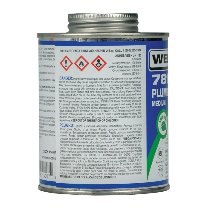1 Pint PVC Pipe Cement with Applicator Cap - Image 2