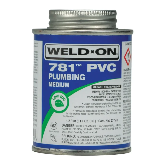 1/2 Pint PVC Pipe Cement with Applicator Cap - Image 1