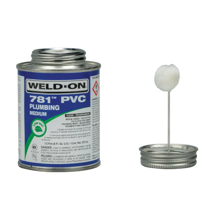 1/2 Pint PVC Pipe Cement with Applicator Cap - Image 2