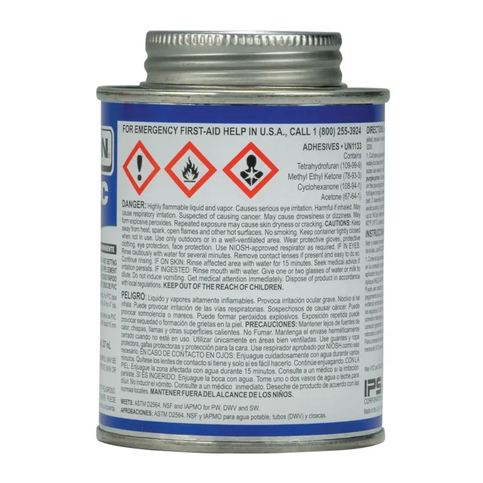 1/2 Pint PVC Pipe Cement with Applicator Cap - Image 4