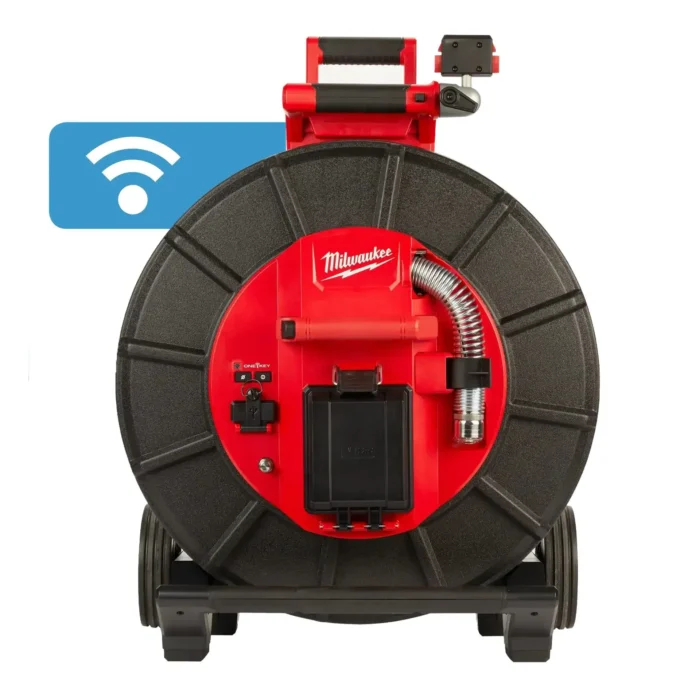 200’ Stiff Pipeline Inspection Reel, 3" - 10" drain lines M18 - Image 1