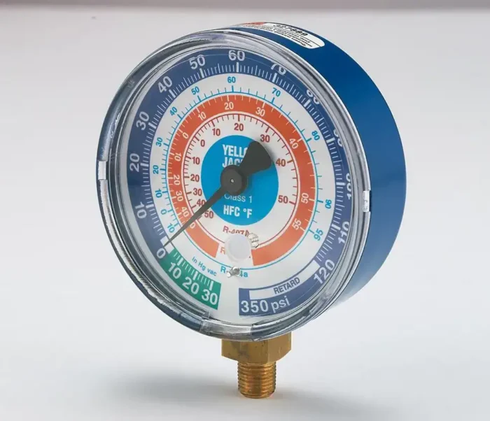 3-1/8" Blue Compound Dry Manifold Gauges - Image 1