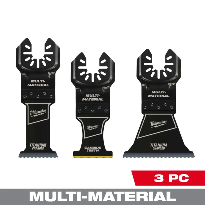 Multi-Material Cutting, Multi-Tool Blade Variety Pack, Multi-Material Oscillating, Carbide Teeth, 3 piece - Image 1