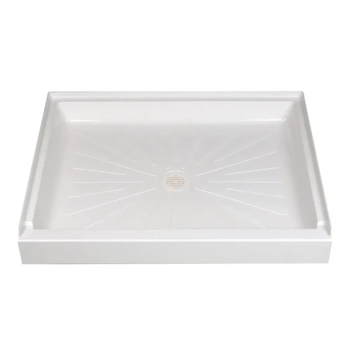 E.L. Mustee 3248M-4832WL, 32" x 48" Rectangular Shower Base, Single Threshold, White - Image 1