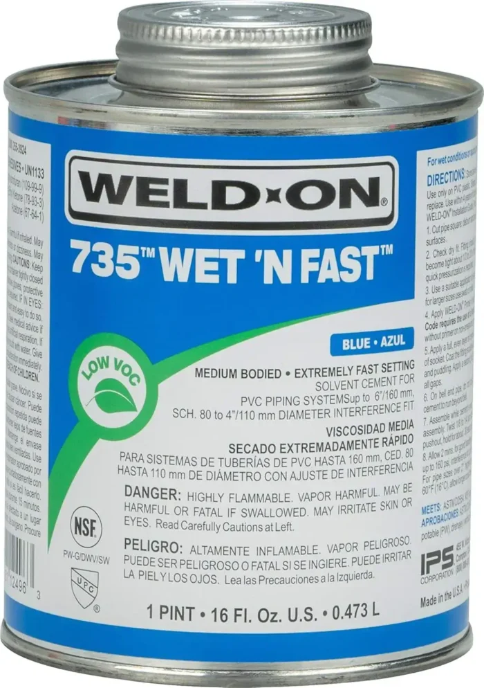 1 Pint PVC Cement with Applicator Cap - Image 1