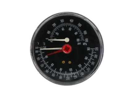 Combination Pressure-Temperature Gauge for use with All Boiler Sizes